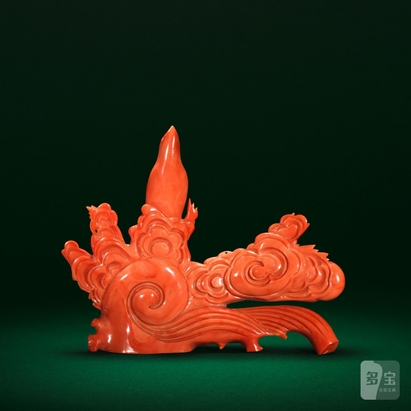 民國 珊瑚雕乘龍觀音擺件 | A CORAL CARVING OF GUANYIN ON A DRAGON - 图4